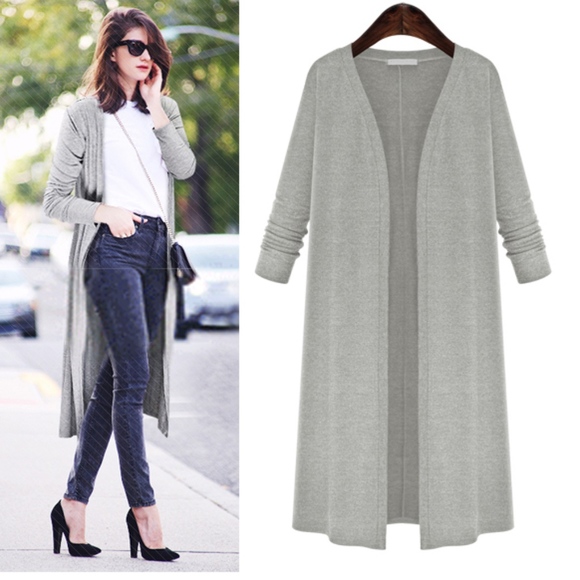 Sweaters - solid knitting cardigan